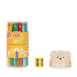 24 Matite Colorate Temperino Teddy Friends - Teddy Bear - Realizzandoo