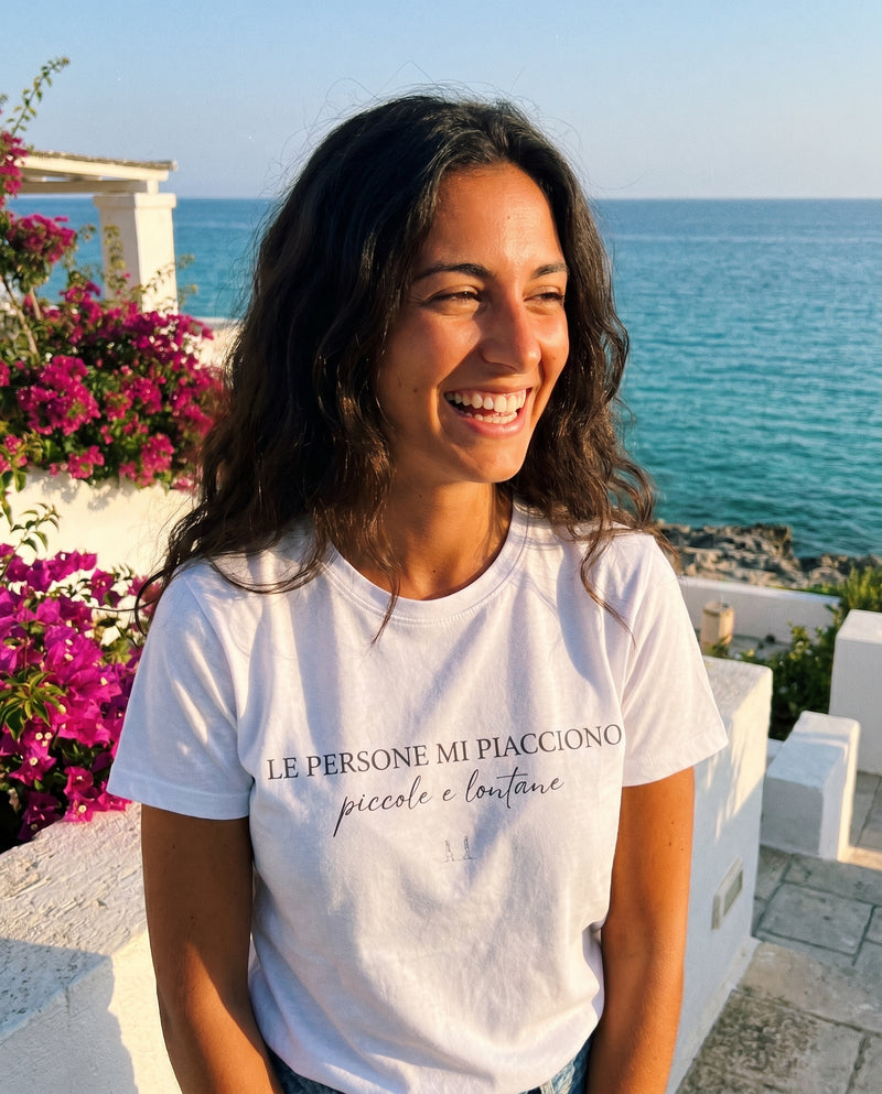 Maglietta Le persone mi piacciono piccole e lontane - T-shirt Ironica