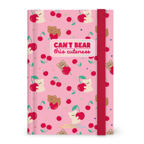 Agenda Giornaliera 16 Mesi 2026/2027 Medium - Teddy Bear Pink