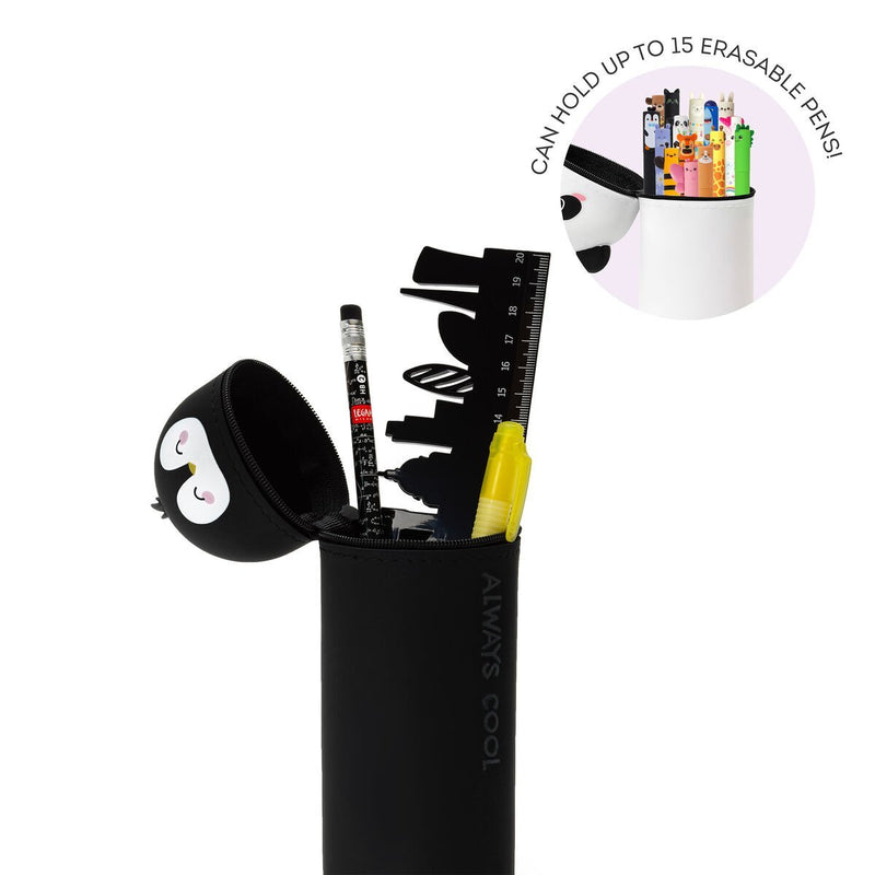 Astuccio 2 In 1 In Silicone Kawaii - Penguin - Realizzandoo