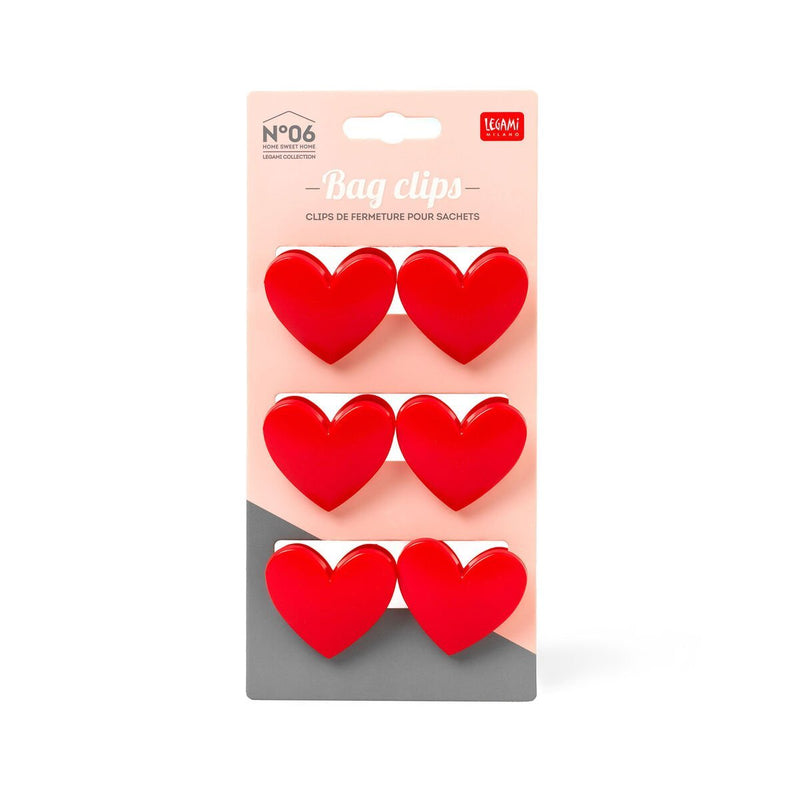 Bag Clips Set Di Clip Chiudi Pacco - Heart - Realizzandoo
