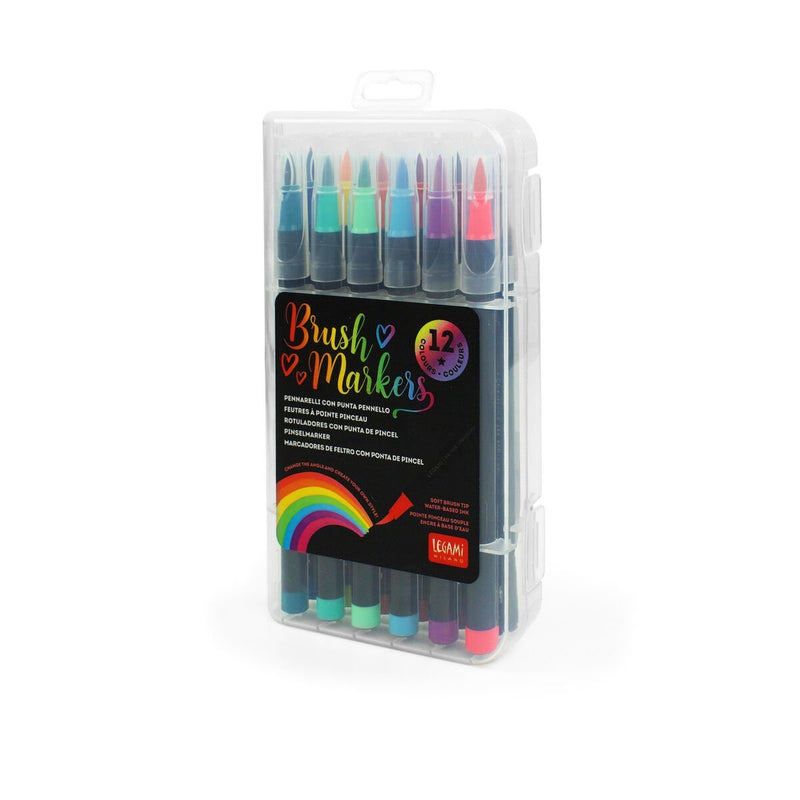 Brush Markers Set 12 Pennarelli Punta Pennello - Bright Colours - Realizzandoo