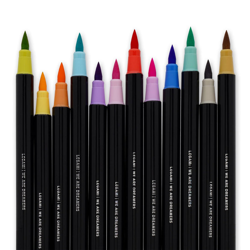 Brush Markers Set 12 Pennarelli Punta Pennello - Pastel Colours - Realizzandoo
