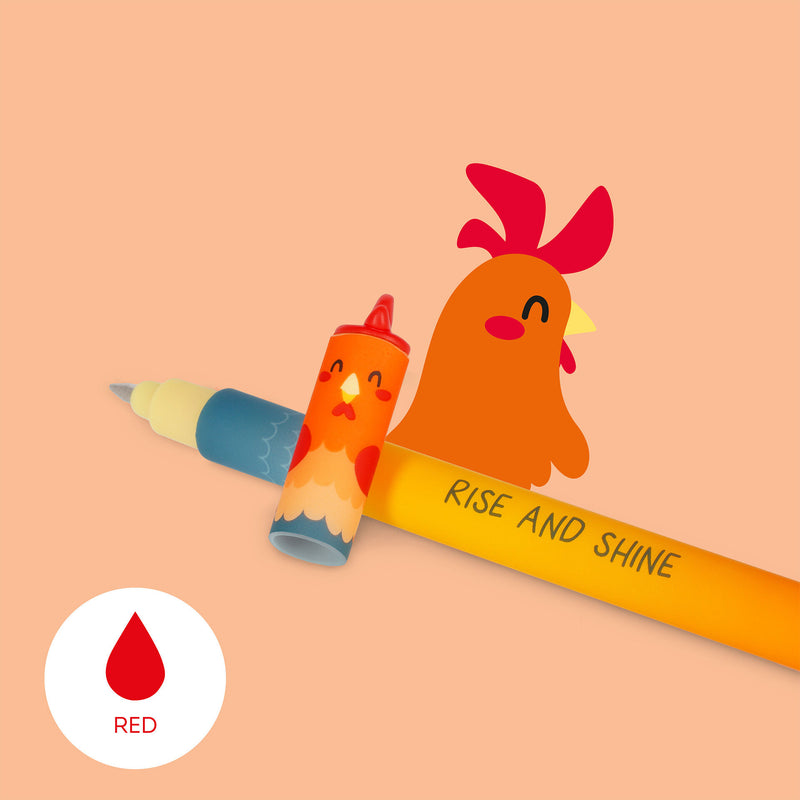 Erasable Pen Set di 4 Penne Gel Cancellabili - Farm Sweet Farm
