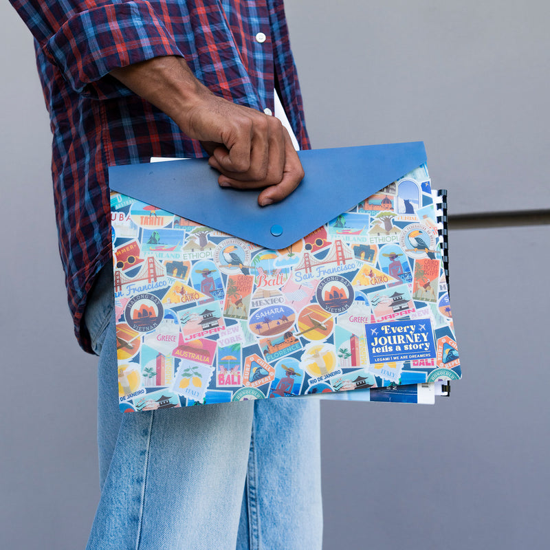 Fold & Order Cartelletta Portadocumenti - Travel Stickers