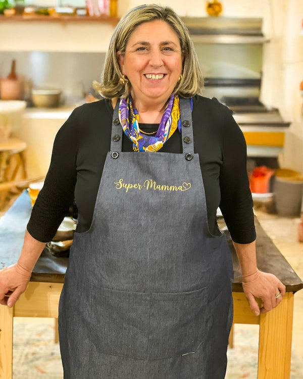 Grembiule Cucina Ricamato Festa della Mamma - Super Mamma - Realizzandoo