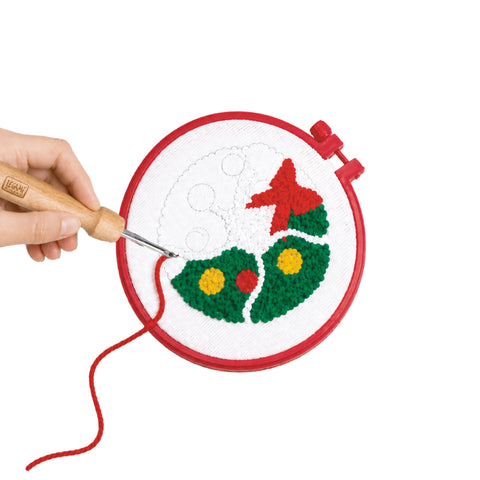 Kit Creativo per Decorazioni Natalizie da Appendere - Punch Needle