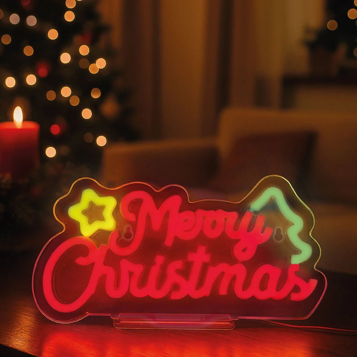 Lampada Led Effetto Neon - Merry Xmas - It's a Sign - Realizzandoo