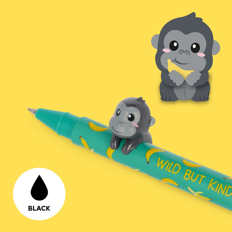 Lovely Friends Penna Gel con Animaletto - Gorilla