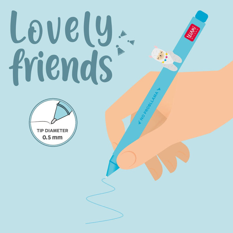 Lovely Friends Penna Gel con Animaletto - Llama - Realizzandoo