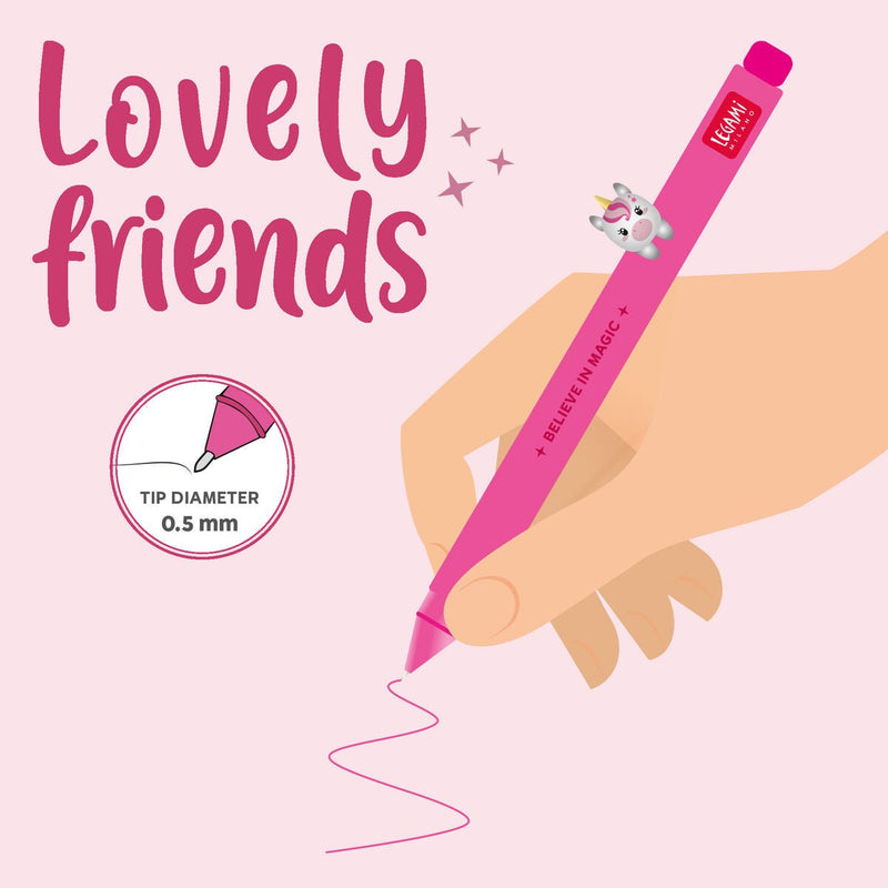 Lovely Friends Penna Gel con Animaletto - Unicorn - Realizzandoo