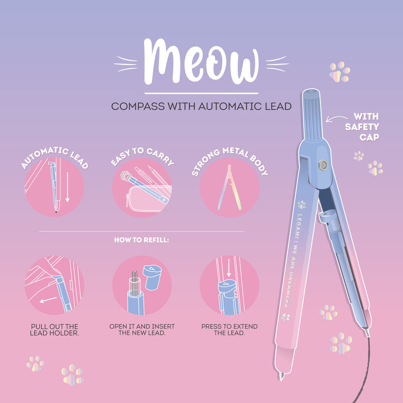 Meow Compasso con Mina Automatica - Kitty
