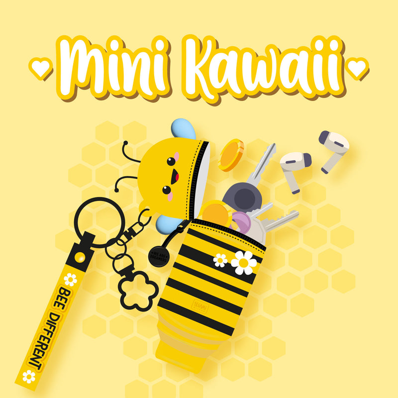 Mini Kawaii Portamonete con Portachiavi - Bee