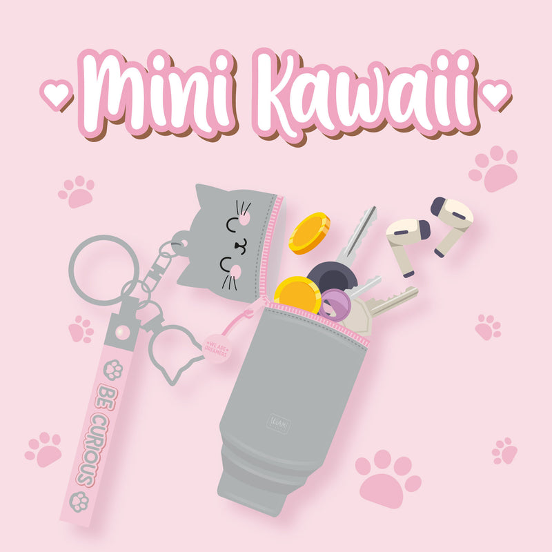 Mini Kawaii Portamonete con Portachiavi - Kitty