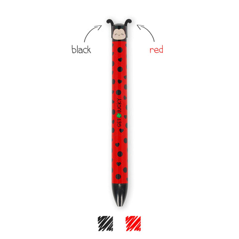 Penna A Sfera A Due Colori Clickeclack - Ladybug - Realizzandoo