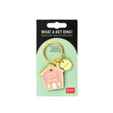 Portachiavi Metallo Smaltato What A Key Ring - House - Realizzandoo