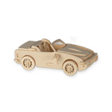 Puzzle 3D in legno naturale, automobili - Cabriolet [rlz-06-n2]