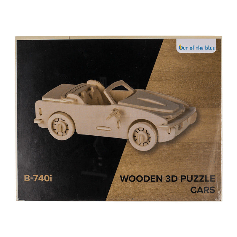 Puzzle 3D in legno naturale, automobili [rlz-06-n5]