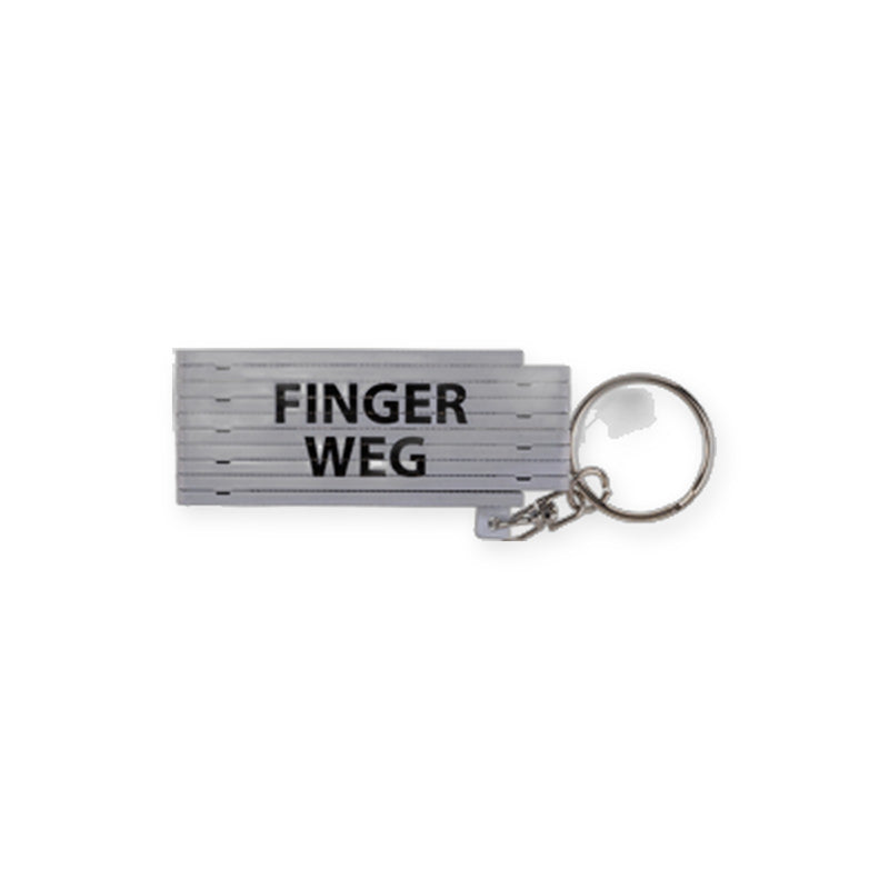 Portachiavi con righello pieghevole in plastica con scritte, lunghezza 50 cm - Finger Weg [rlz-08-n1]