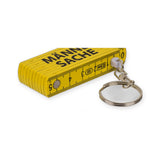 Portachiavi con righello pieghevole in plastica con scritte, lunghezza 50 cm - Männer Sache [rlz-08-n4]