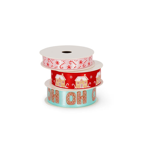 Set di 3 Nastri Decorativi - Gingerbread House