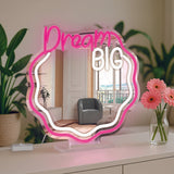 Specchio Luce Led Effetto Neon It's A Sign - Dream Big - Realizzandoo
