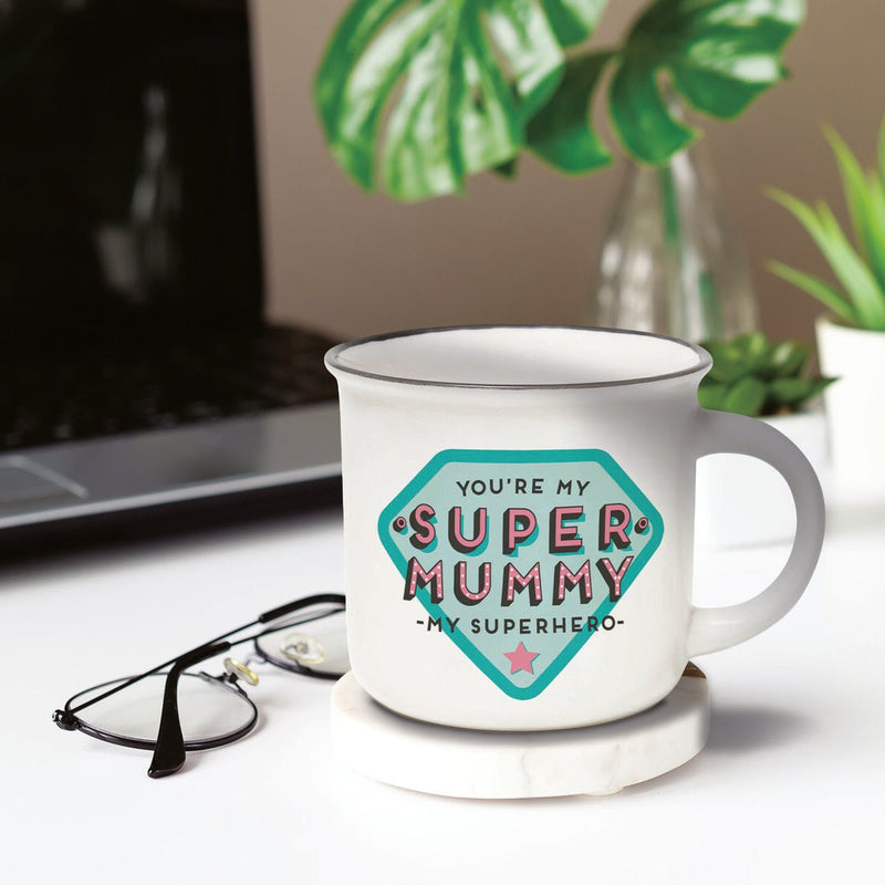Tazza In Porcellana New Bone China Cup - Puccino - Super Mummy - Realizzandoo