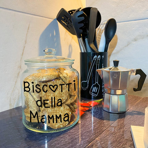 Biscottiera con scritta "Biscotti della Mamma" - Realizzandoo