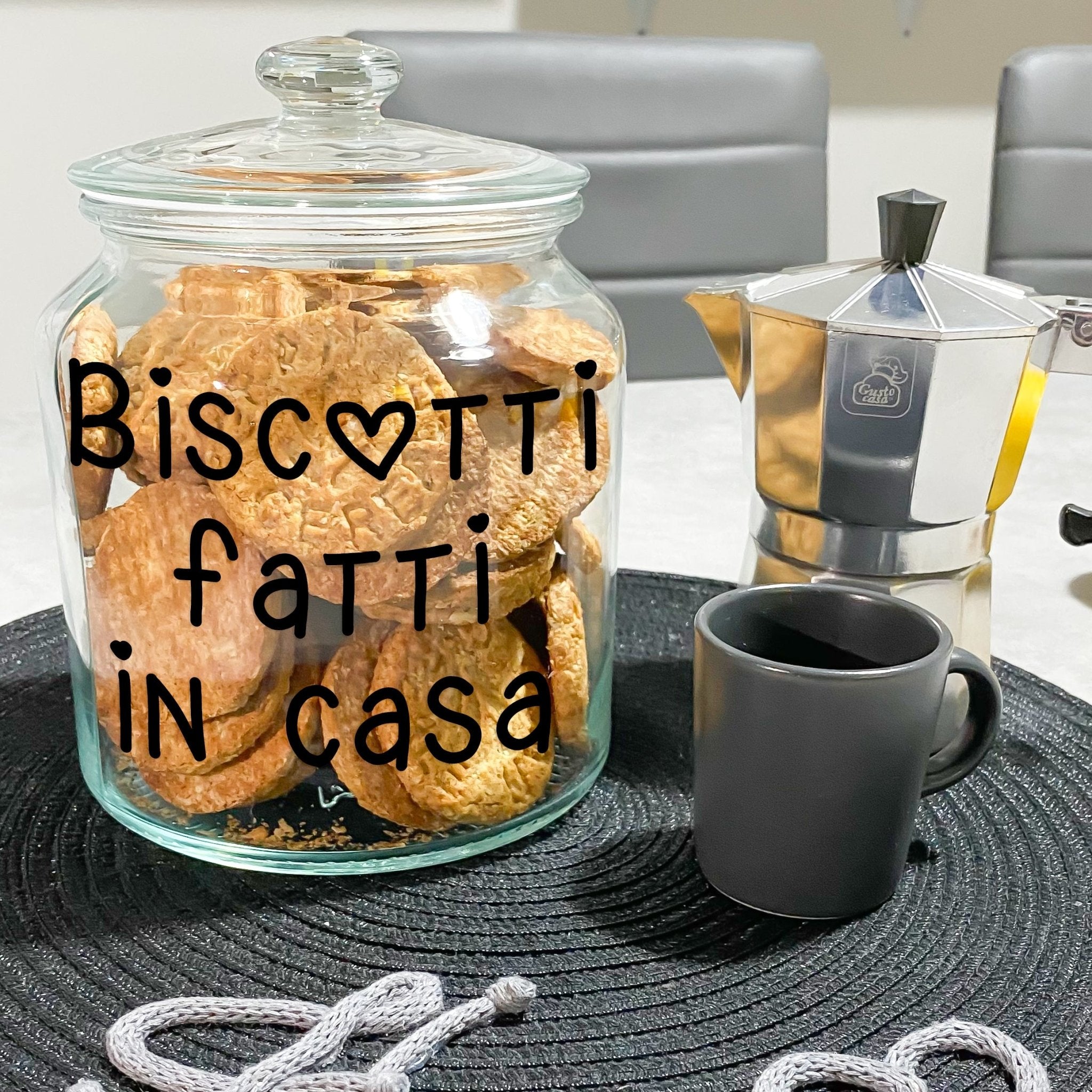 Biscottiera con scritta "Biscotti fatti in casa" - Realizzandoo