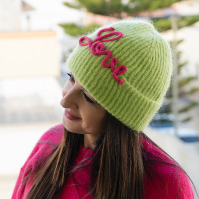 Gorro de invierno personalizado con nombre o texto
