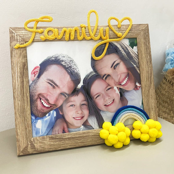Cornice Famiglia Portafoto Personalizzata con Nome o Scritta