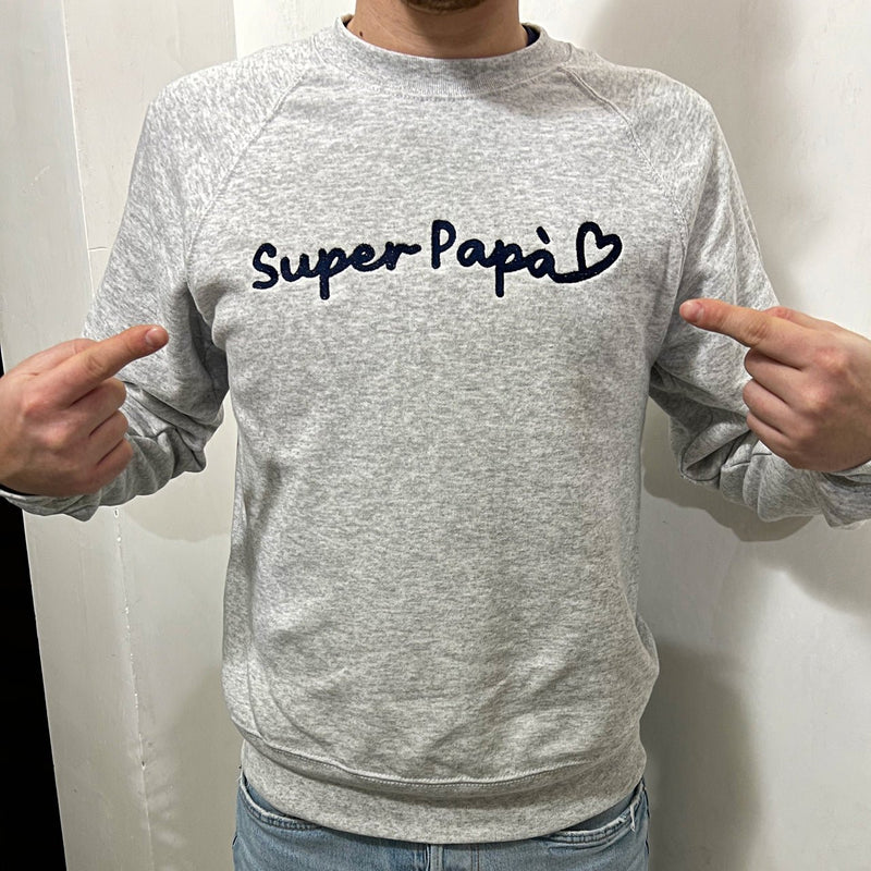 Felpa con scritta "Super Papà" - Realizzandoo