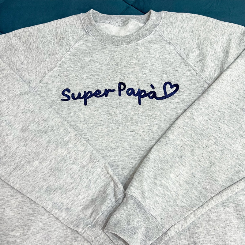 Felpa con scritta "Super Papà" - Realizzandoo